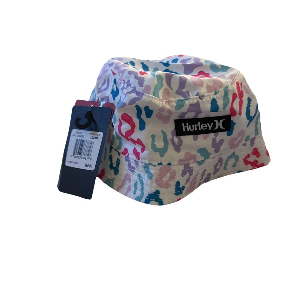 Hurley UPF 50+ Infant Toddler Bucket Sun Hat 12-24M Unisex Purple Pulse NWT